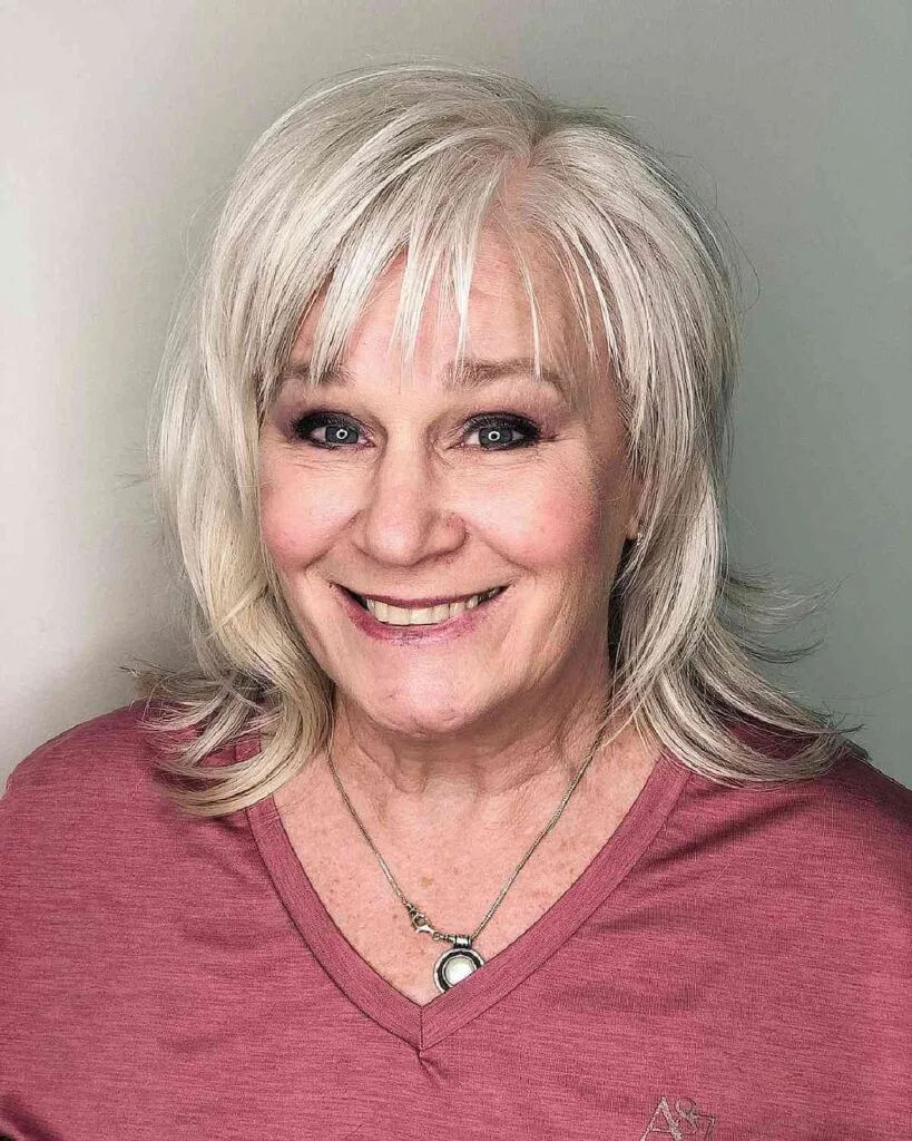 Mid-Length Shaggy Bob Featuring Soft Bangs