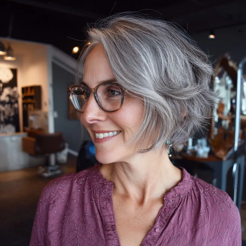 Modern Choppy Bob with Soft Waves