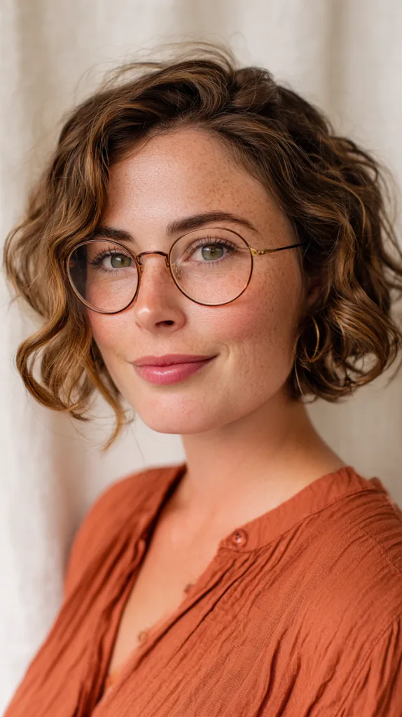 Modern Curly Bob with Soft Layers