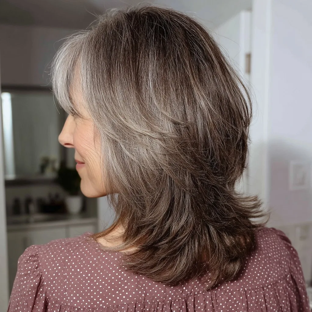 Modern Layered Shag with Subtle Silver Highlights