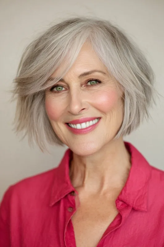 Modern Shattered Bob with Soft Layers