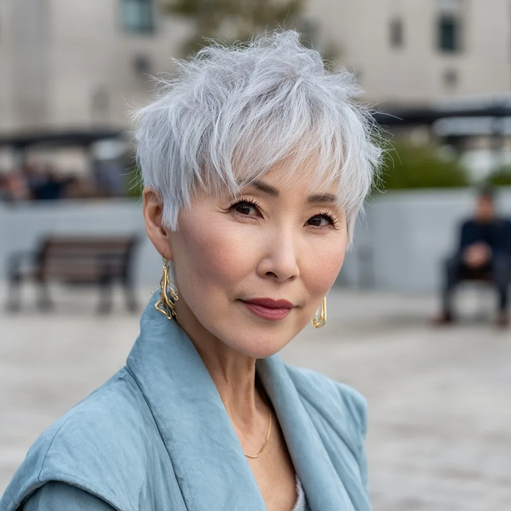 Modern Soft Textured Pixie with Feathered Layers