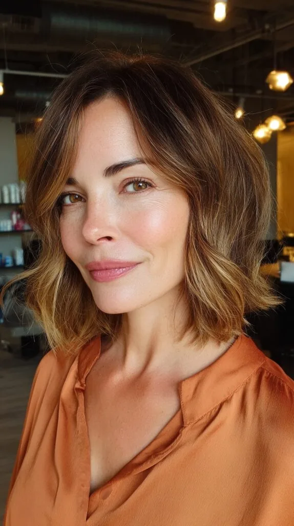 Modern Sun-Kissed Graduated Bob
