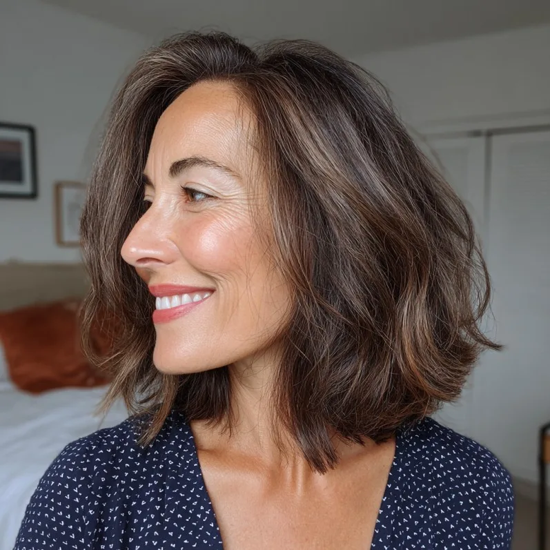 Modern Textured Bob with Effortless Movement