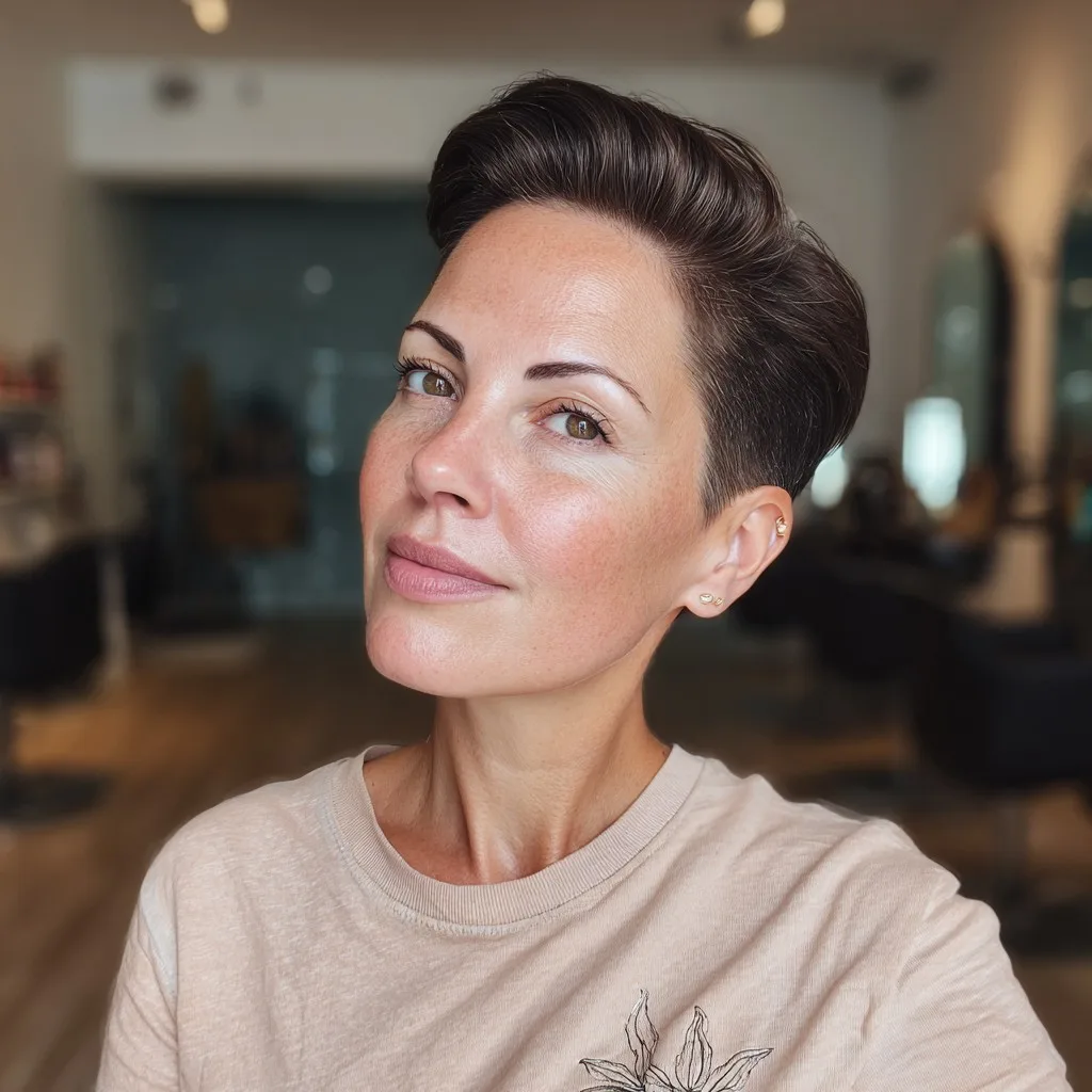 Modern Textured Pixie Cut with Side Volume