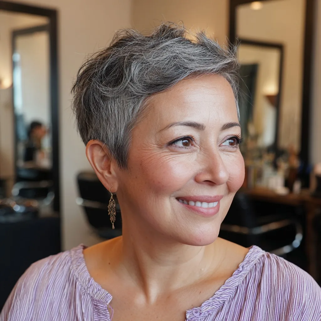 Modern Textured Pixie with Soft Volume