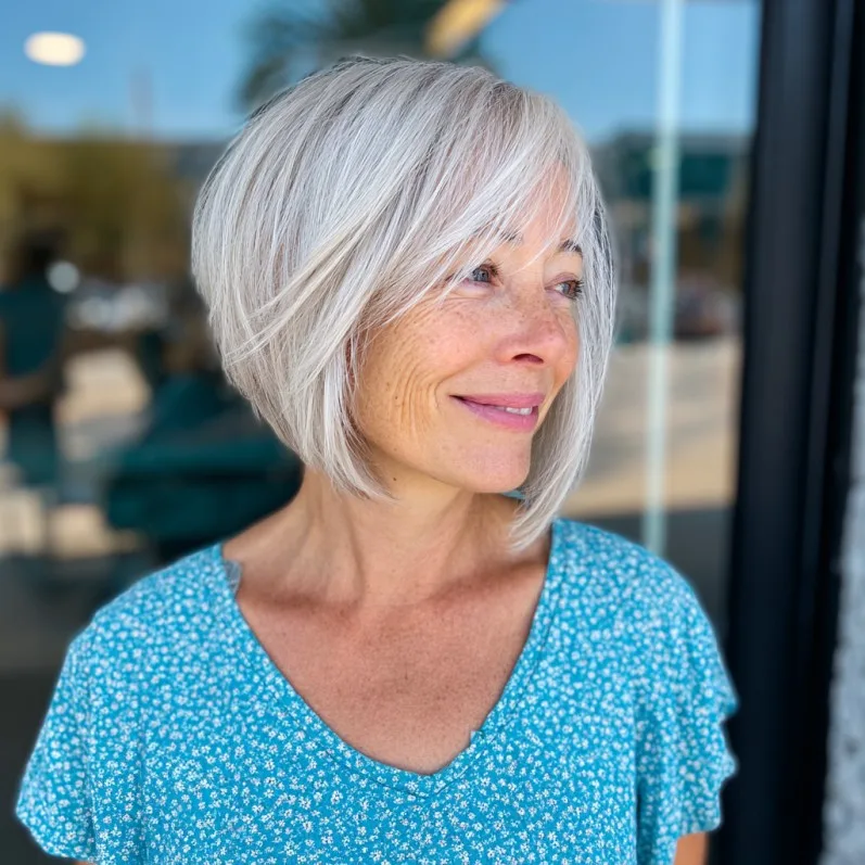 Modern Textured Wedge Bob with Subtle Layers