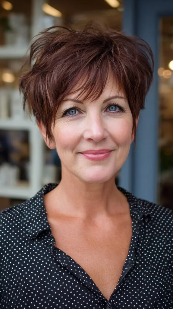 Piecey Pixie Shag with Feathered Mini Fringe