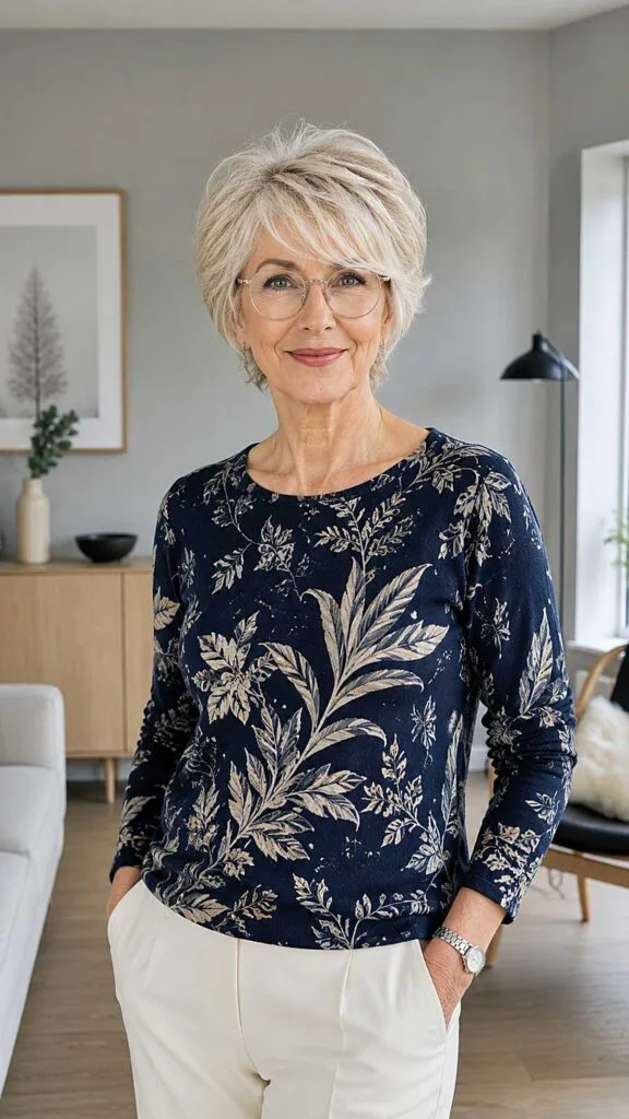 Platinum Feathered Pixie with Soft Layers