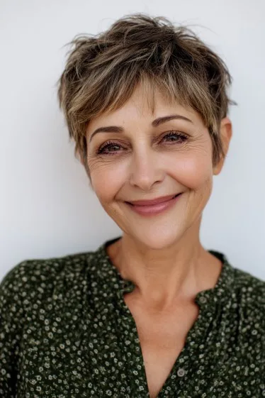 Playful Textured Pixie Cut with Soft Layers