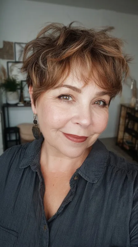 Playful Tousled Pixie Bob with Effortless Volume