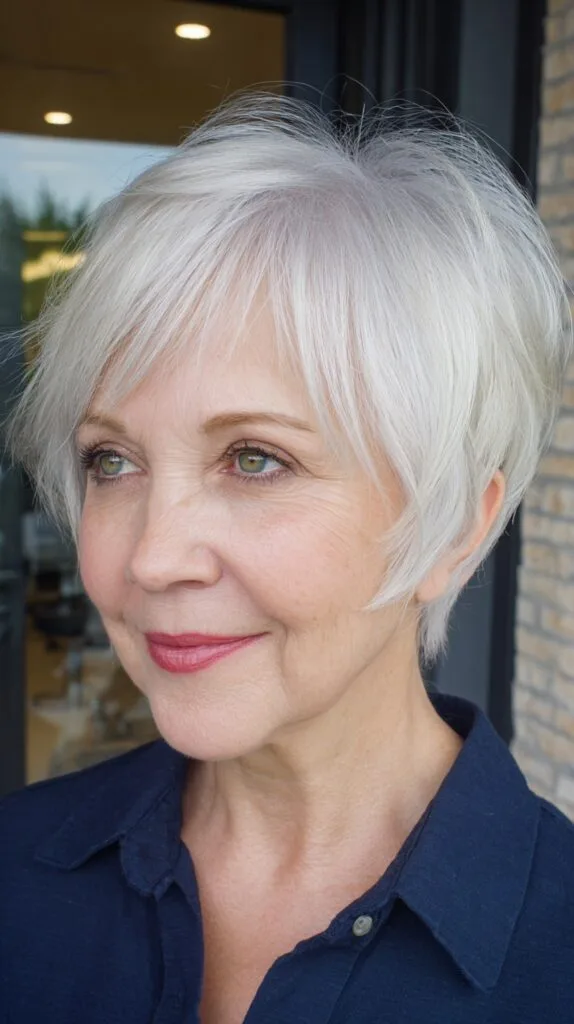 Polished Silver Pixie with Undone Texture