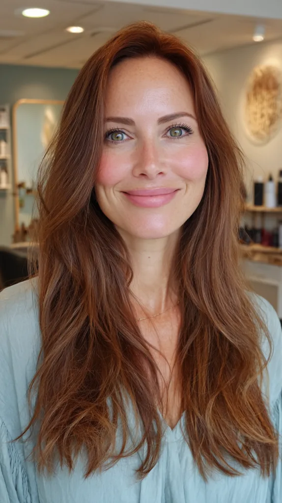Radiant Cherry Mocha Layers with Soft Movement