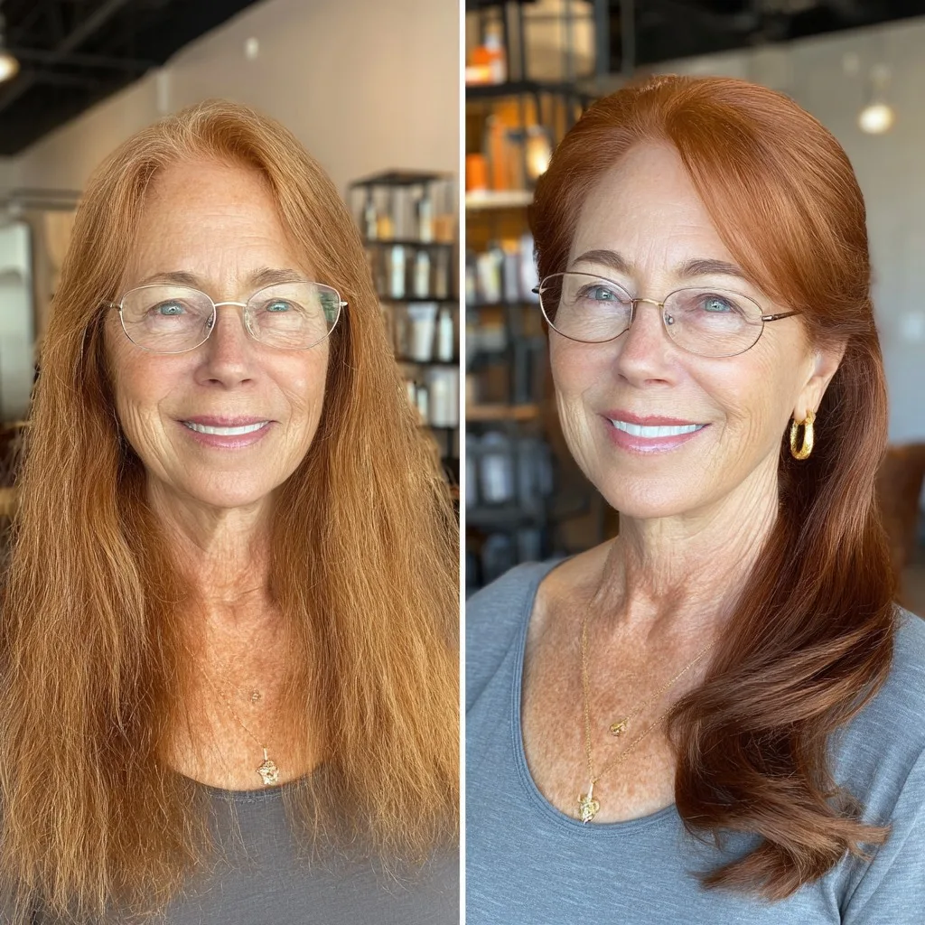 Radiant Sleek Copper Layers with Soft Waves