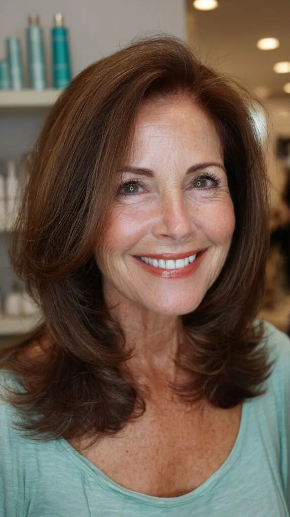 Rich Chestnut Cascading Layers with Soft Volume