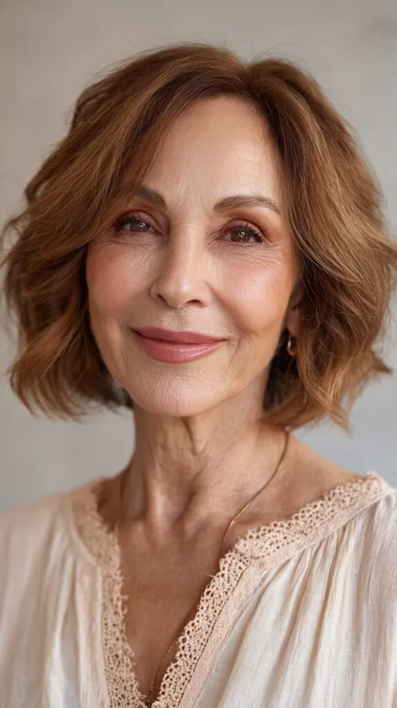 Rich Chestnut Waves with Gentle Texture
