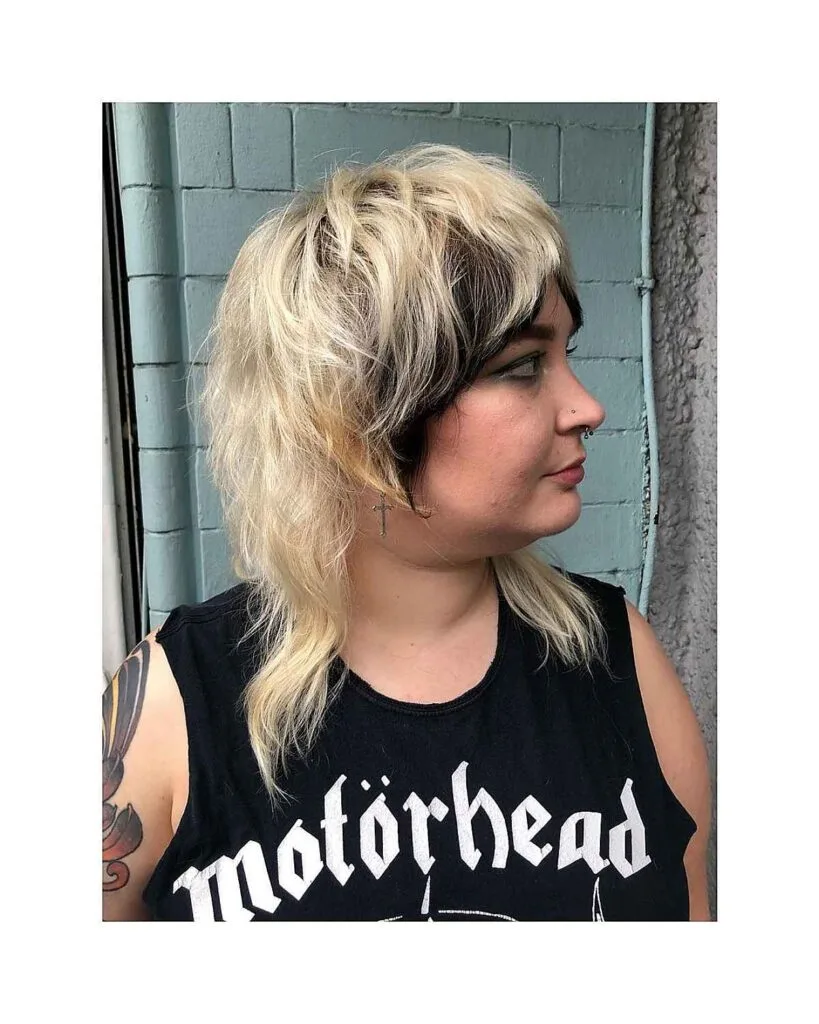 Shaggy Mullet for Round Face Shapes