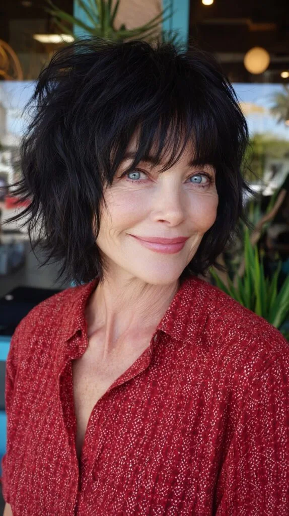 Short Choppy Textured Shag with Razor Fringe