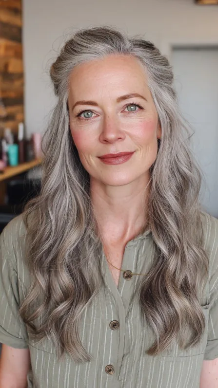 Silver Waves with Graduated Layers
