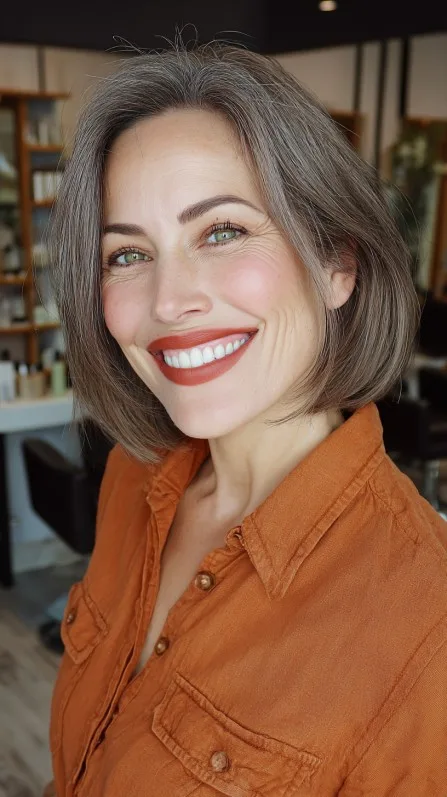 Sleek Asymmetrical Bob with Face-Framing Layers