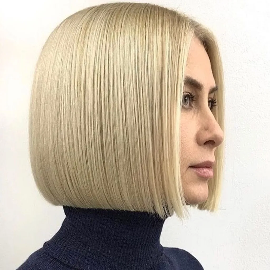 Sleek Blunt Bob with Subtle Shine