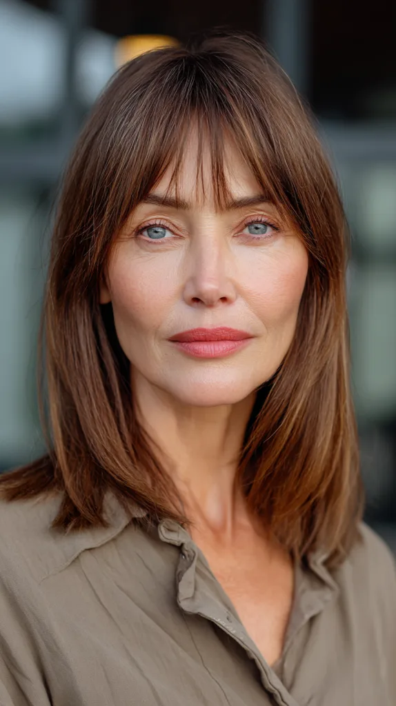 Sleek Shoulder-Length Cut with Face-Framing Layers
