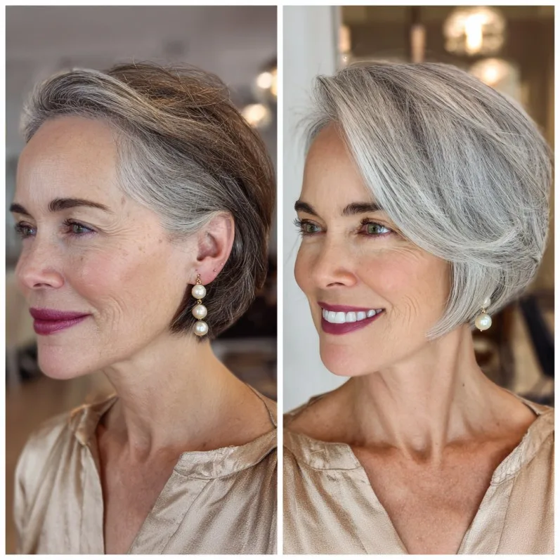 Sleek Textured Bob with Soft Waves
