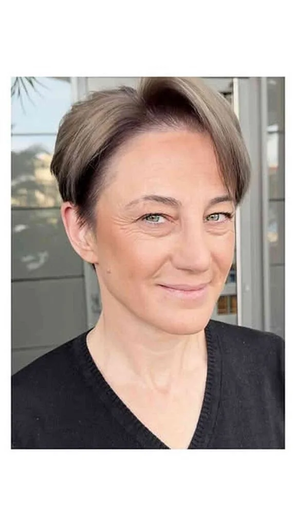 Smoky Taupe Tapered Pixie Sweep