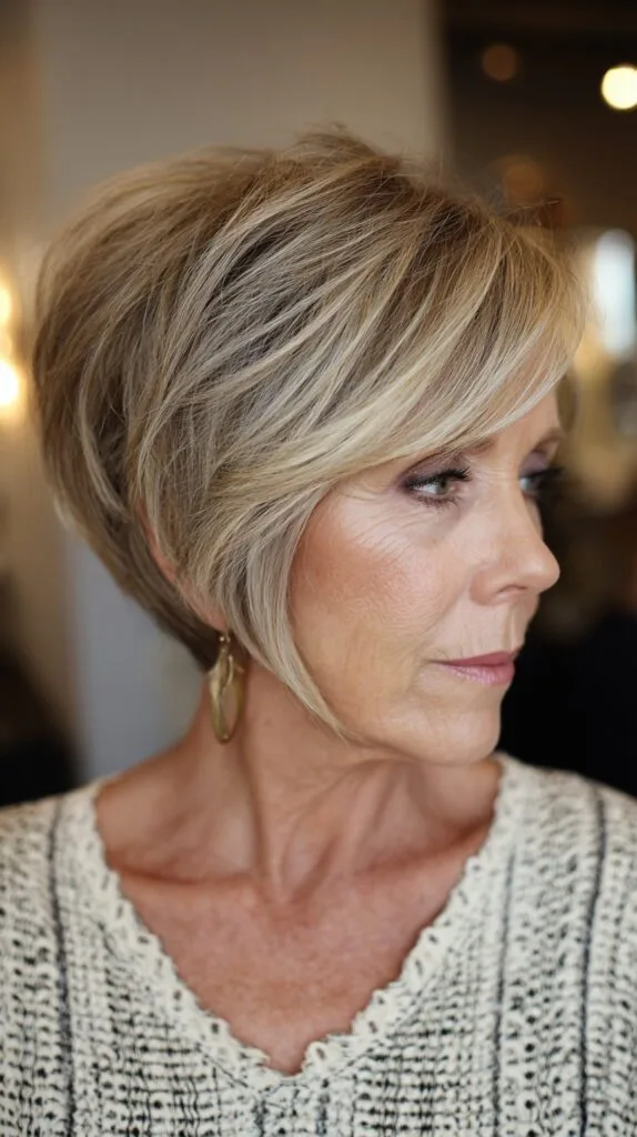 Soft Blonde Graduated Bob with Texture