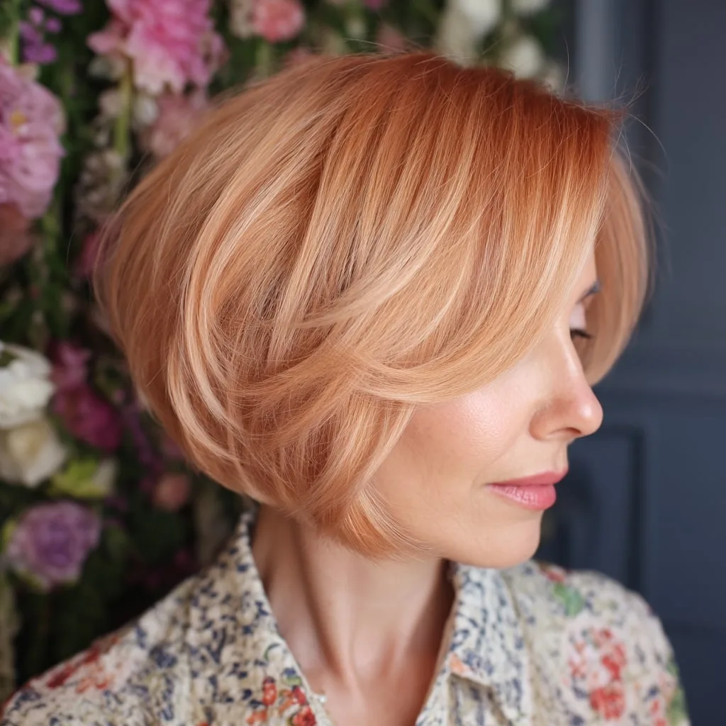 Soft Blush Bob with Flattering Layers