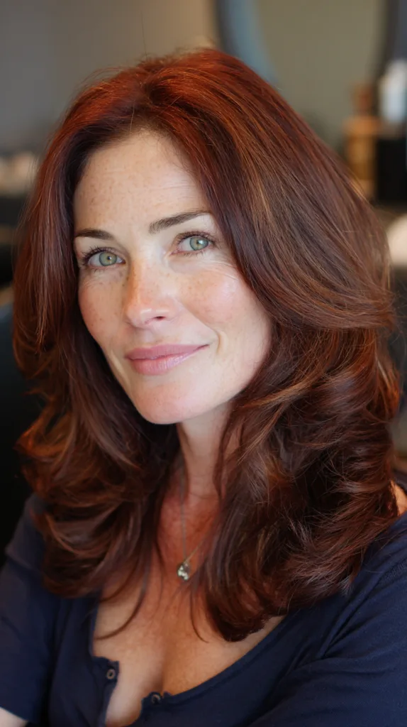 Soft Cherry Mocha Layers with Defined Movement