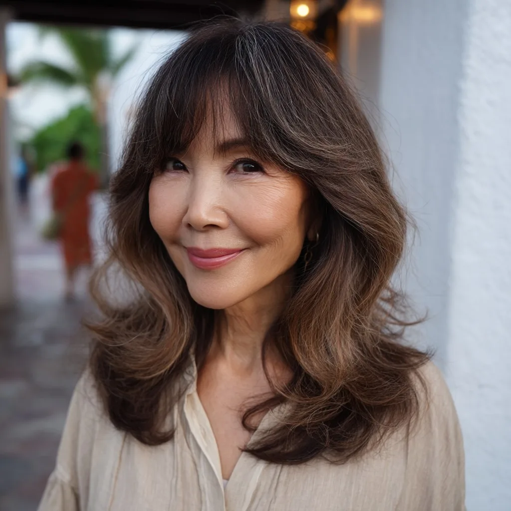 Soft Layered Cut with Face-Framing Bangs