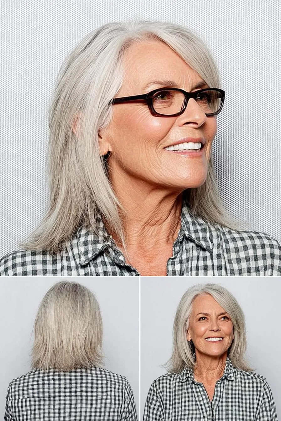 Soft layered silver waves