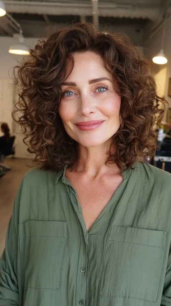 Soft Natural Curls with Graduated Layers