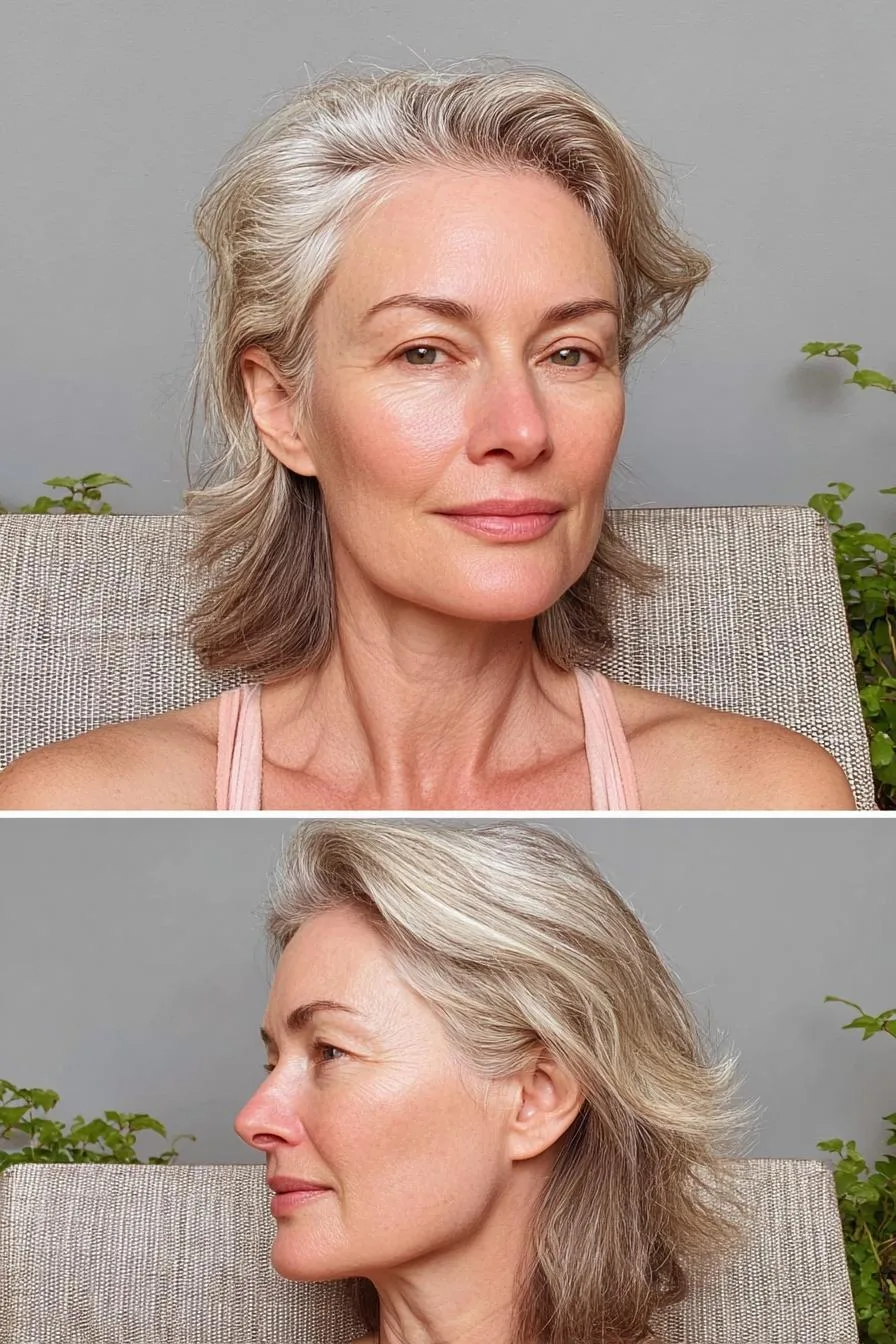 Soft Silver Feathered Layers
