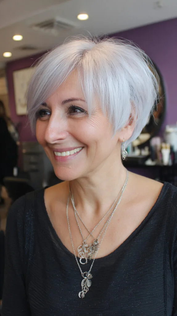 Soft Silver Feathered Pixie for Sophisticated Charm