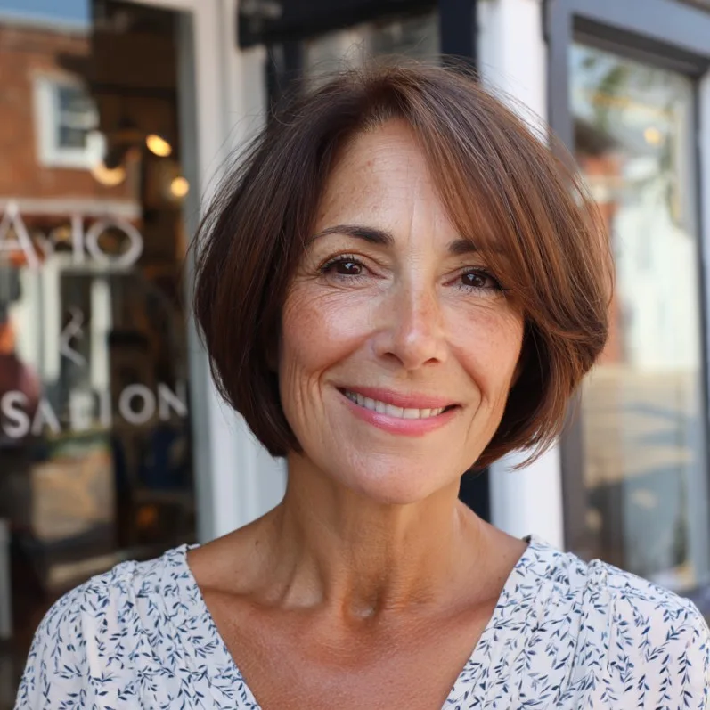 Soft Textured Blunt Bob with Subtle Face-Framing Layers