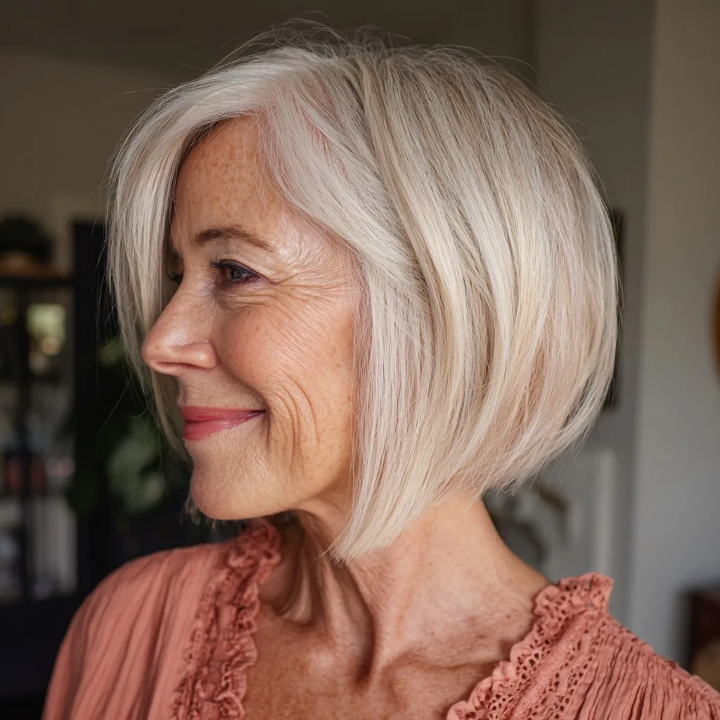 Softly Angled Bob with Subtle Layers