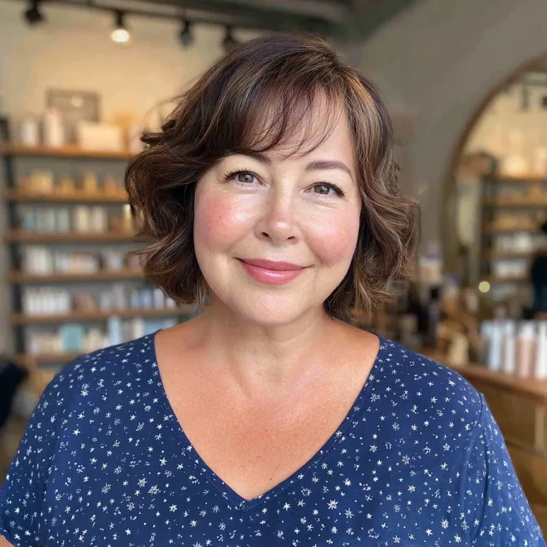 Softly Curled Bob with Subtle Layers