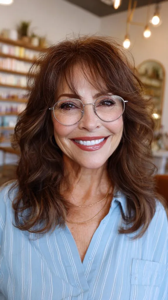Softly Curled Medium-Length Cut with Face-Framing Layers