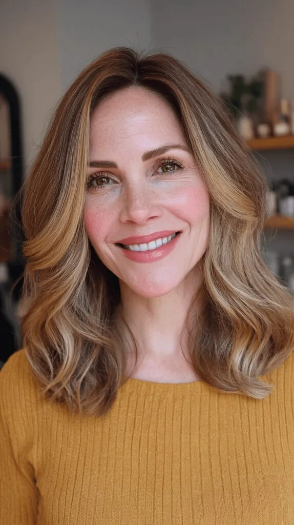 Softly Layered Dark Blonde Waves