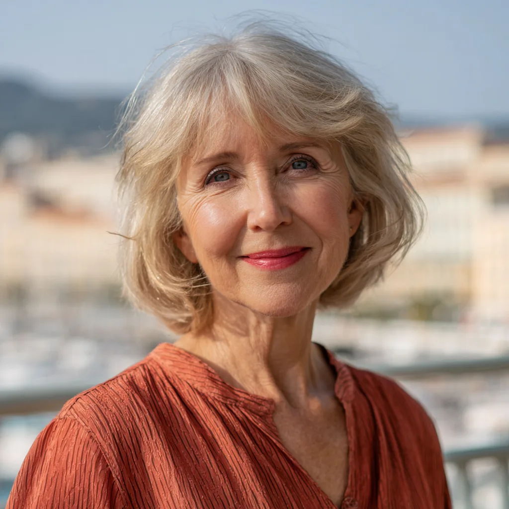 Softly Layered Shaggy Bob with Gentle Bangs