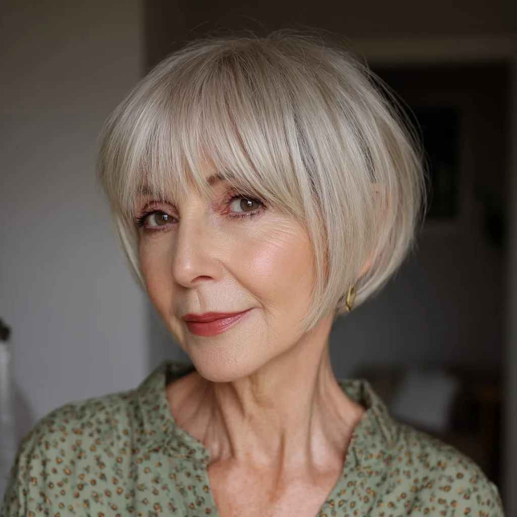 Softly Textured Light Blonde Pixie Bob with Subtle Layers