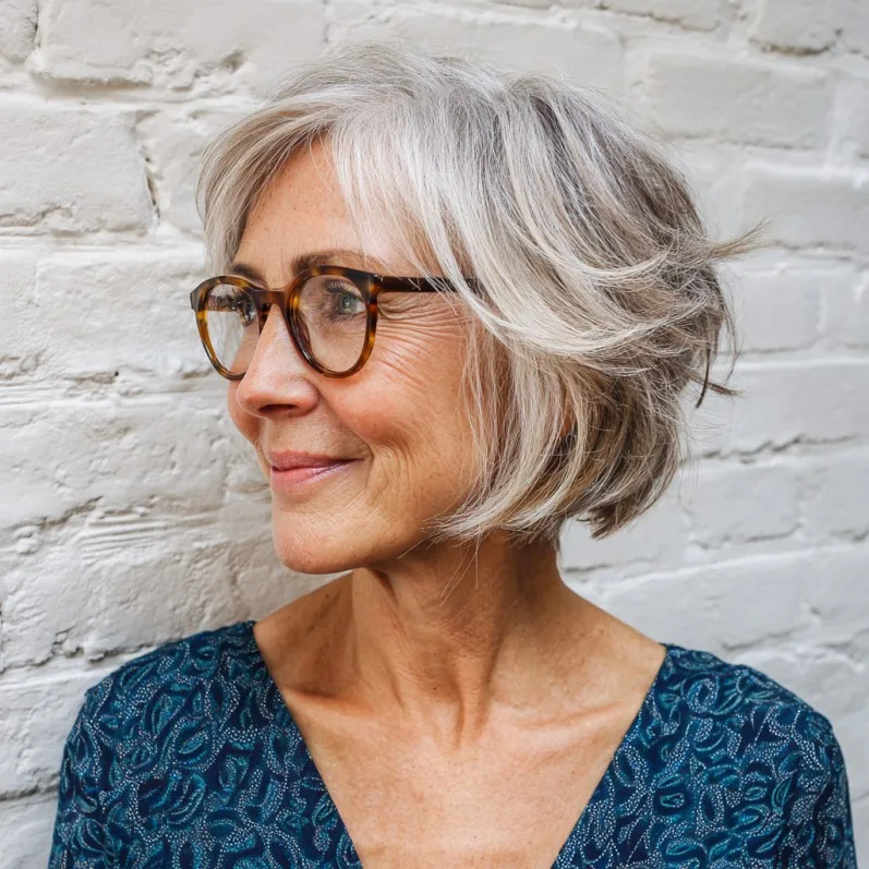 Softly Textured Short Bob with Gentle Layers
