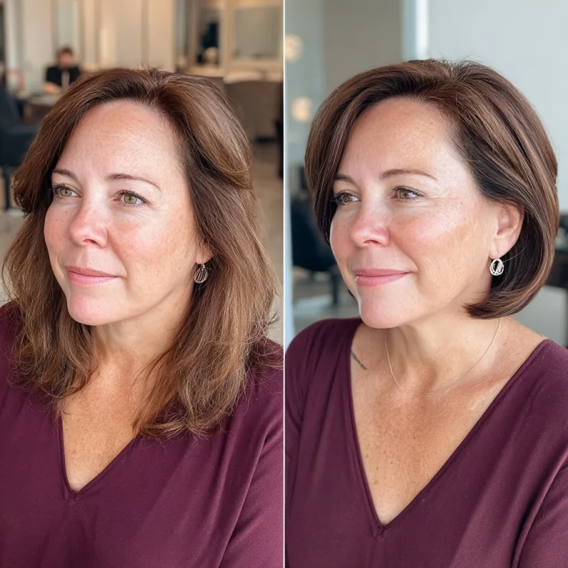 Stylish Asymmetrical Bob with Subtle Layers
