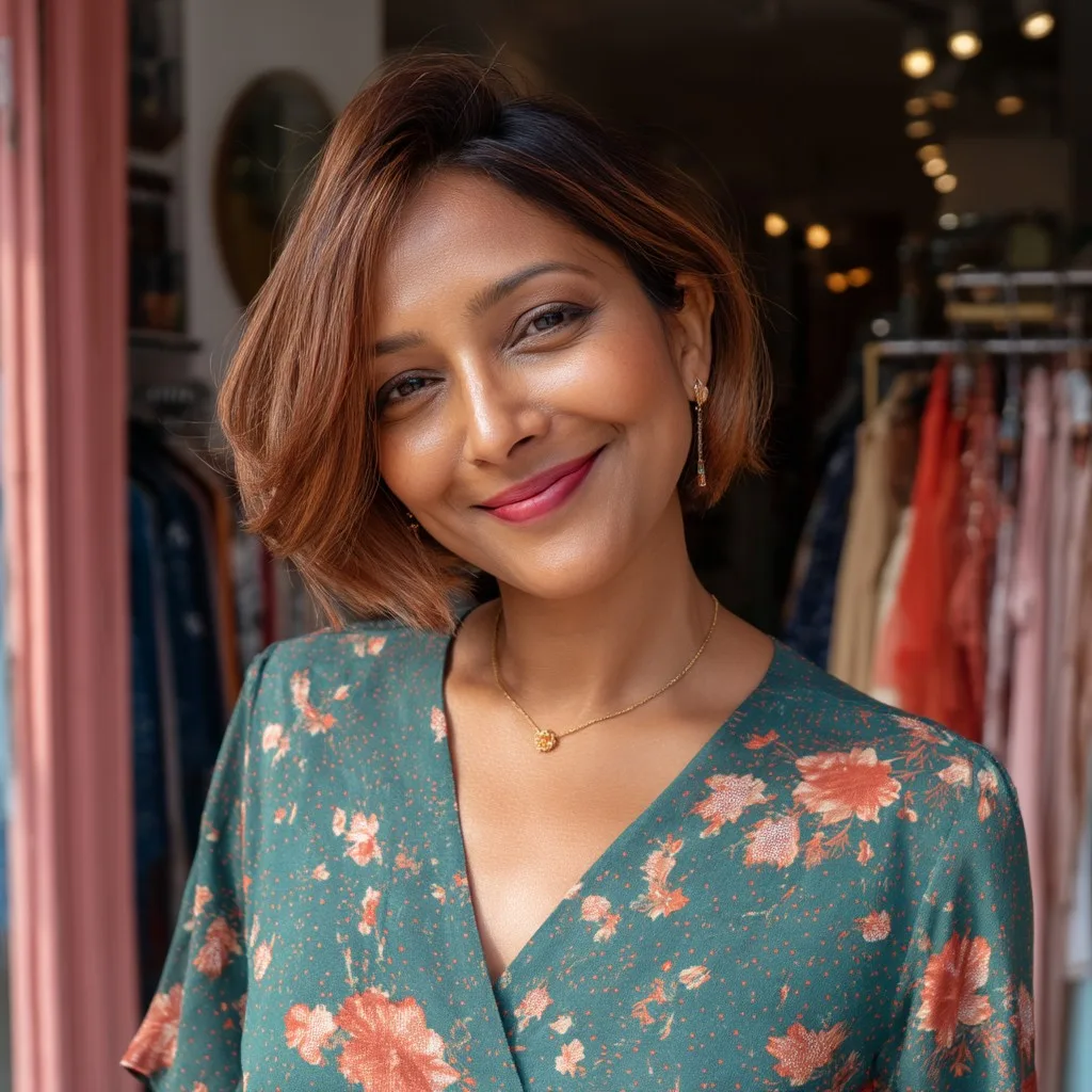 Stylish Layered Bob with Subtle Curves