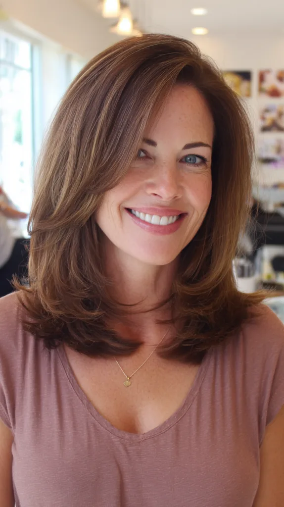 Stylish Layered Side Part with Natural Movement
