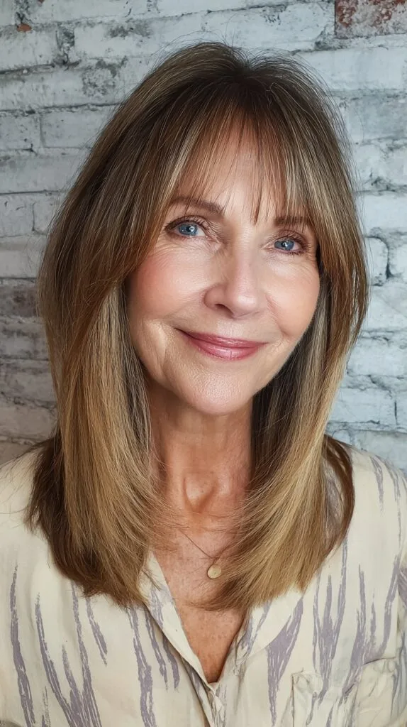 Stylish Medium-Length Cut with Subtle Face-Framing Layers