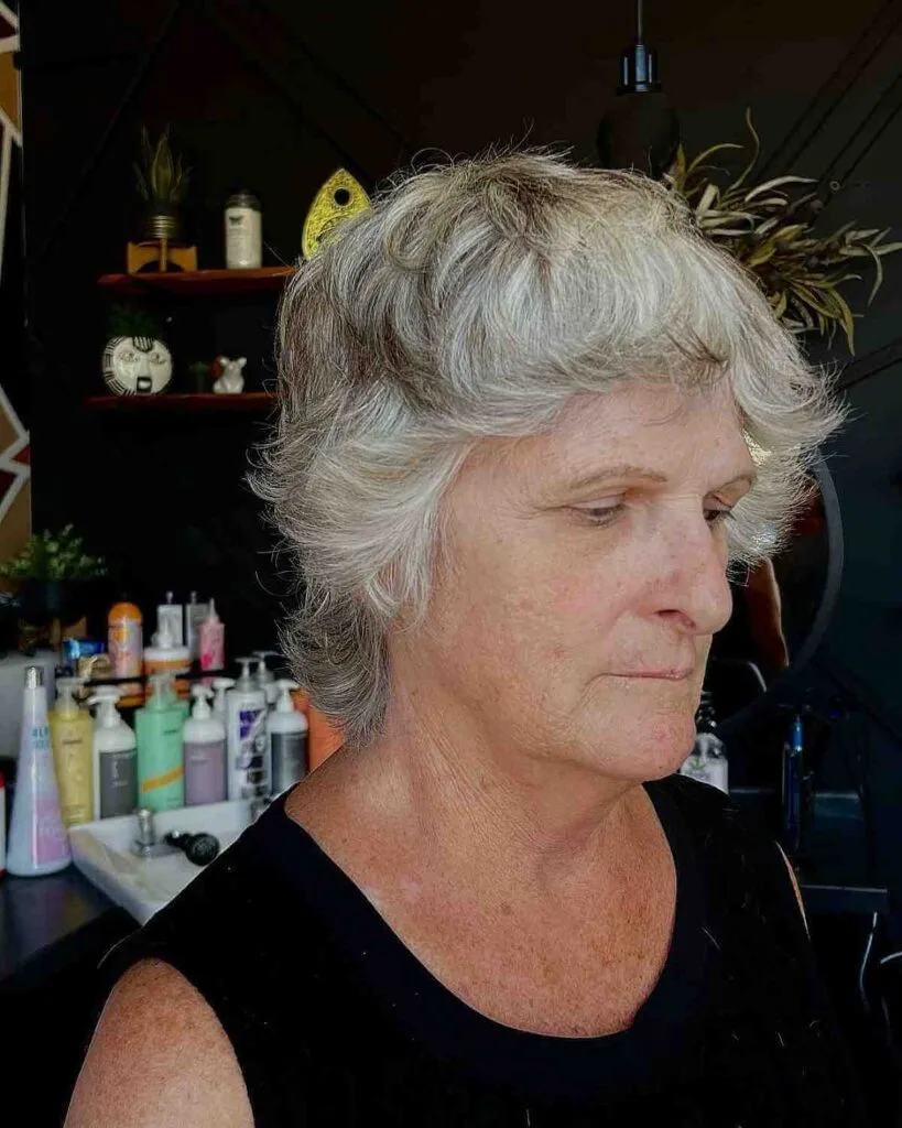 Stylish Short Mini Mullet Shag for Women Over 40