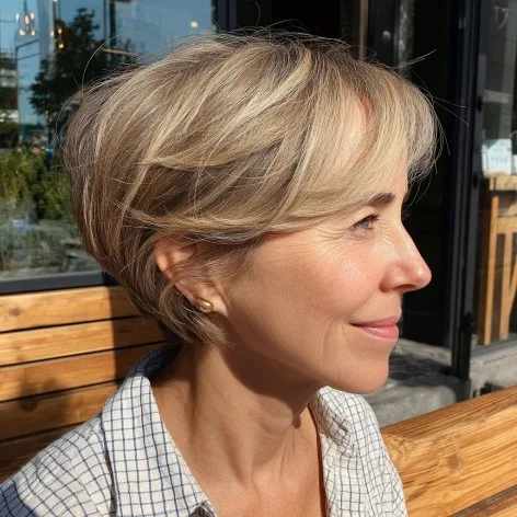 Stylish Short Stacked Bob with Soft Layers